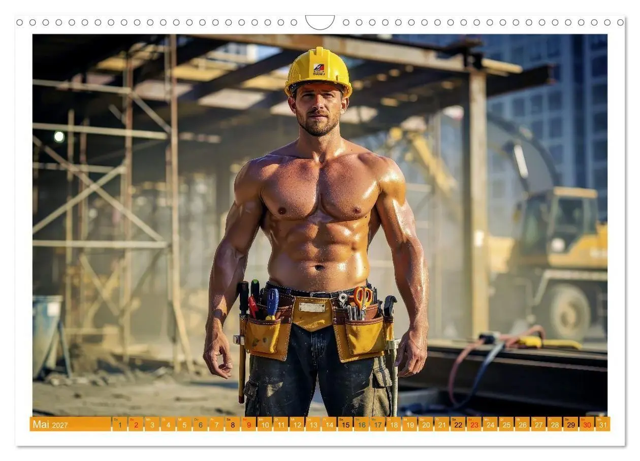 Bild: 9783516763591 | Sexy - Männer vom Bau (Wandkalender 2027 DIN A3 quer), CALVENDO...