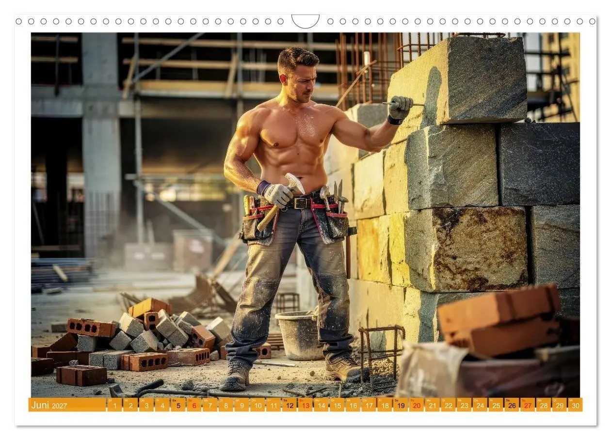 Bild: 9783516763591 | Sexy - Männer vom Bau (Wandkalender 2027 DIN A3 quer), CALVENDO...