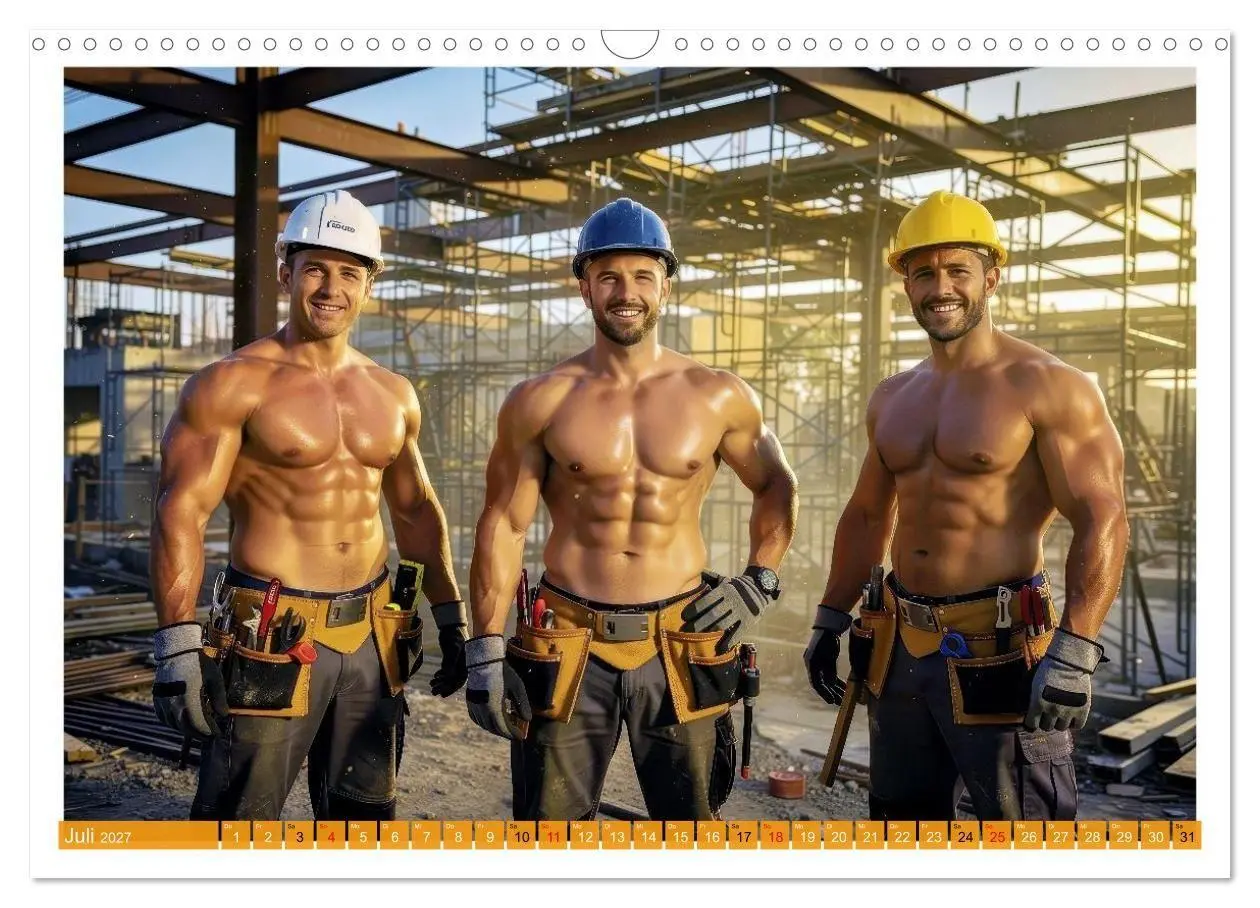 Bild: 9783516763591 | Sexy - Männer vom Bau (Wandkalender 2027 DIN A3 quer), CALVENDO...