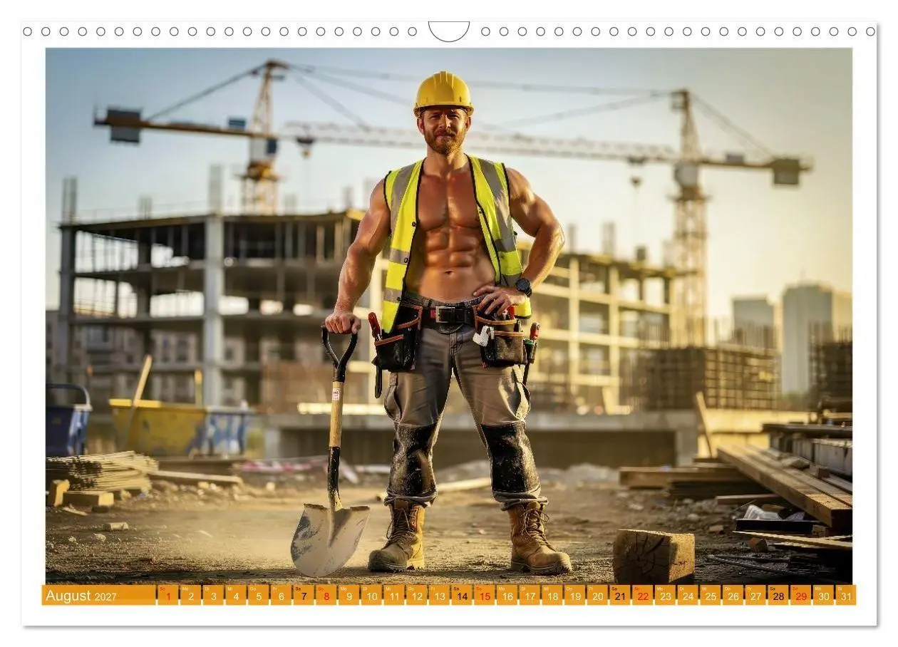 Bild: 9783516763591 | Sexy - Männer vom Bau (Wandkalender 2027 DIN A3 quer), CALVENDO...