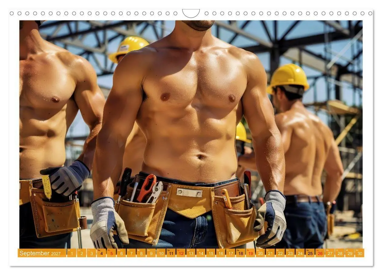 Bild: 9783516763591 | Sexy - Männer vom Bau (Wandkalender 2027 DIN A3 quer), CALVENDO...