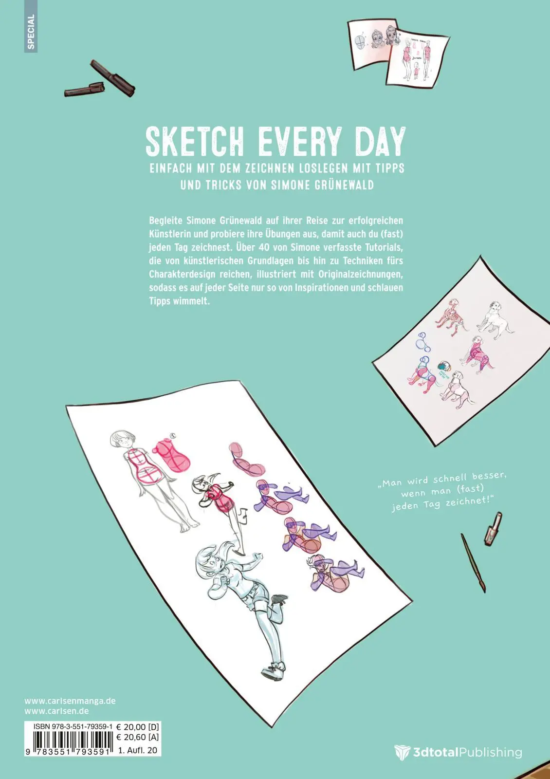 Rückseite: 9783551793591 | Sketch Every Day | Taschenbuch | 208 S. | Deutsch | 2020