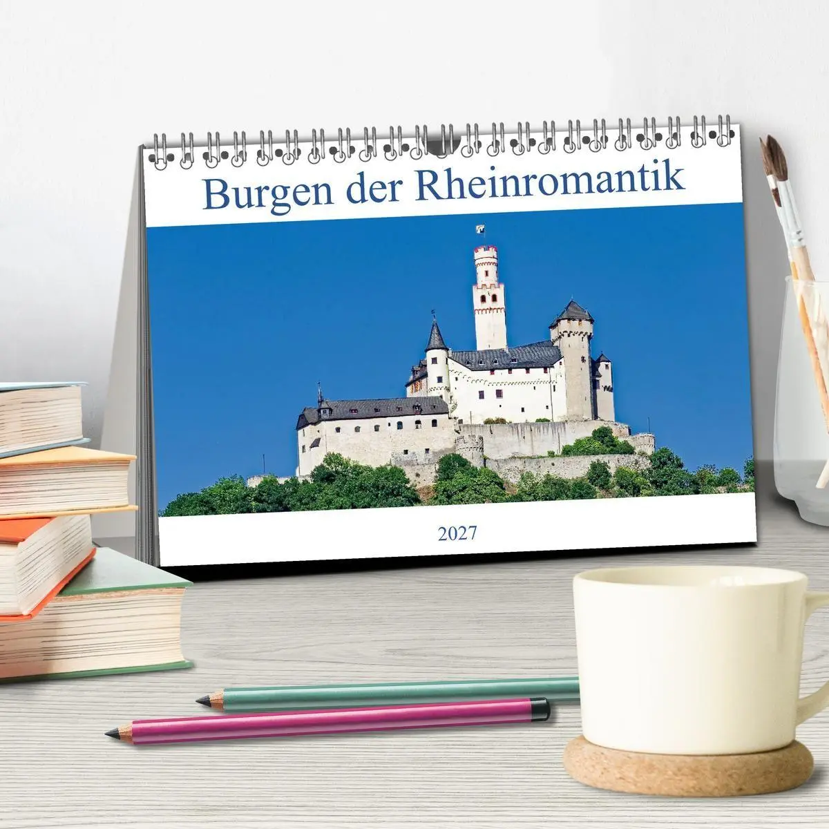 Bild: 9783569783591 | Burgen der Rheinromantik (Tischkalender 2027 DIN A5 quer), CALVENDO...