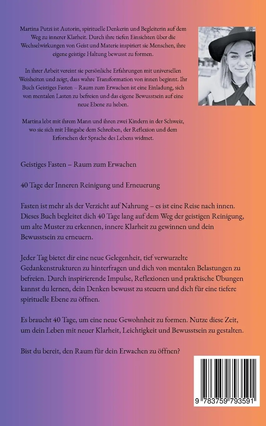 Rückseite: 9783759793591 | Geistiges Fasten - Raum zum Erwachen | Martina Putzi | Taschenbuch