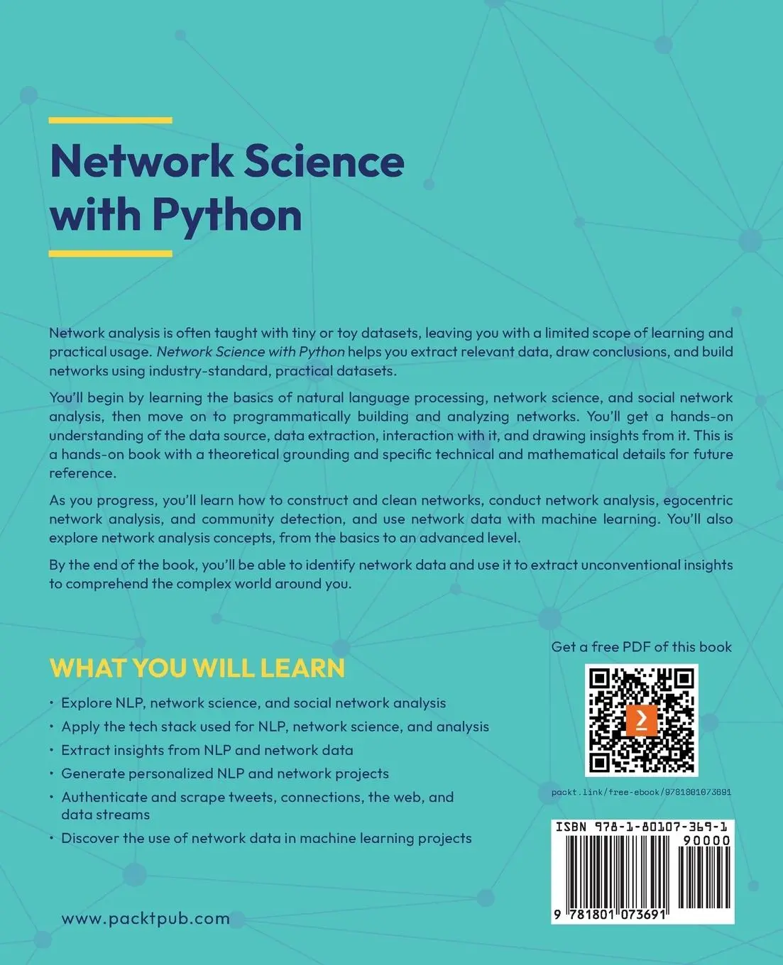 Rückseite: 9781801073691 | Network Science with Python | David Knickerbocker | Taschenbuch | 2023