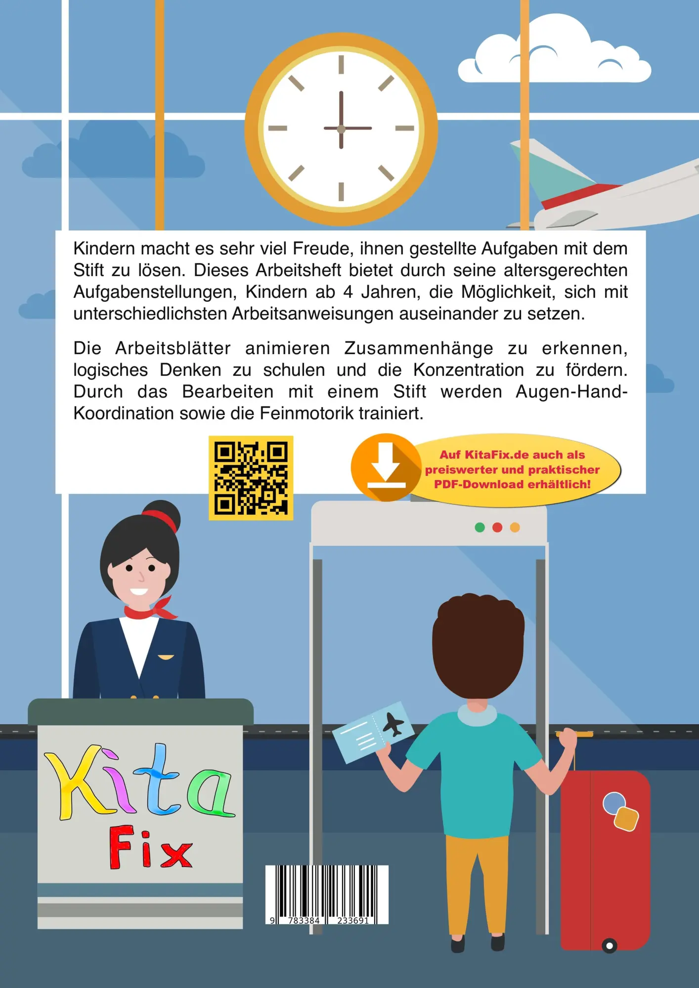 Rückseite: 9783384233691 | KitaFix-Kreativ: Arbeitsblätter Am Flughafen (50 Ideen für...