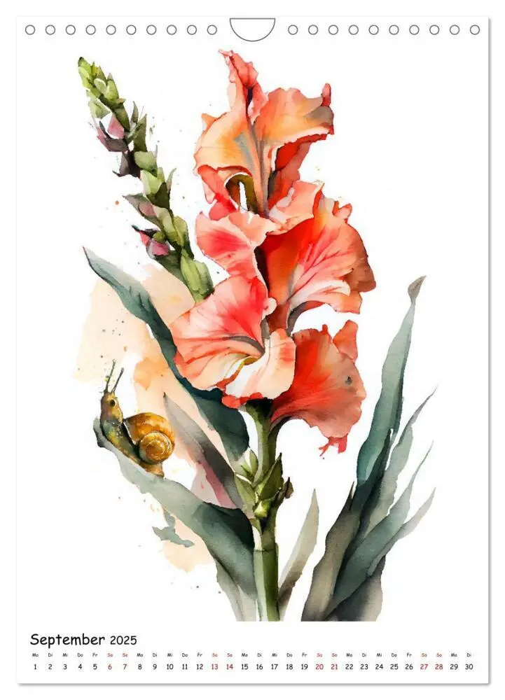 Bild: 9783435883691 | Aquarellmalerei - Blumen und Tiere im Garten (Wandkalender 2025 DIN...