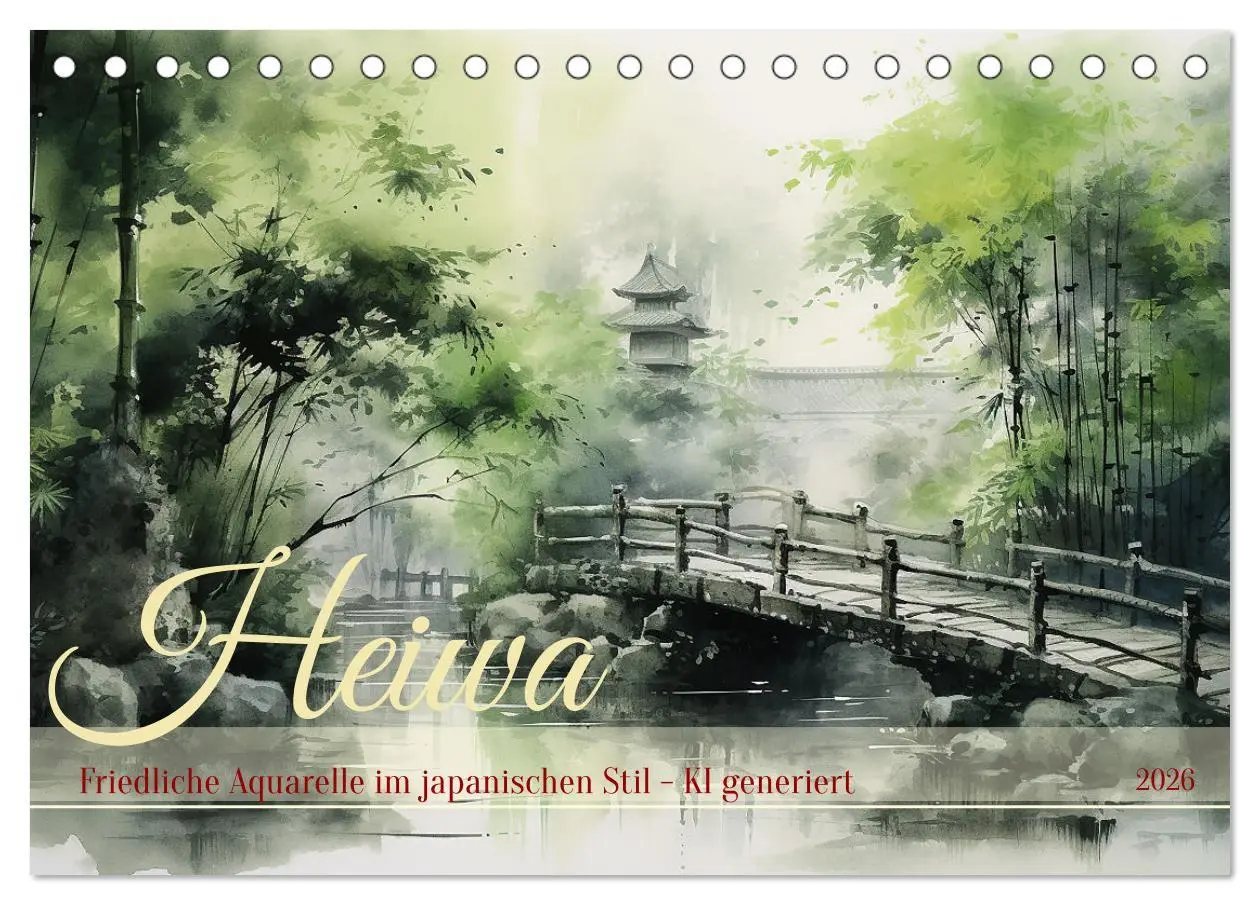Cover: 9783457283691 | Heiwa - Friedliche Aquarelle im japanischen Stil (Tischkalender...