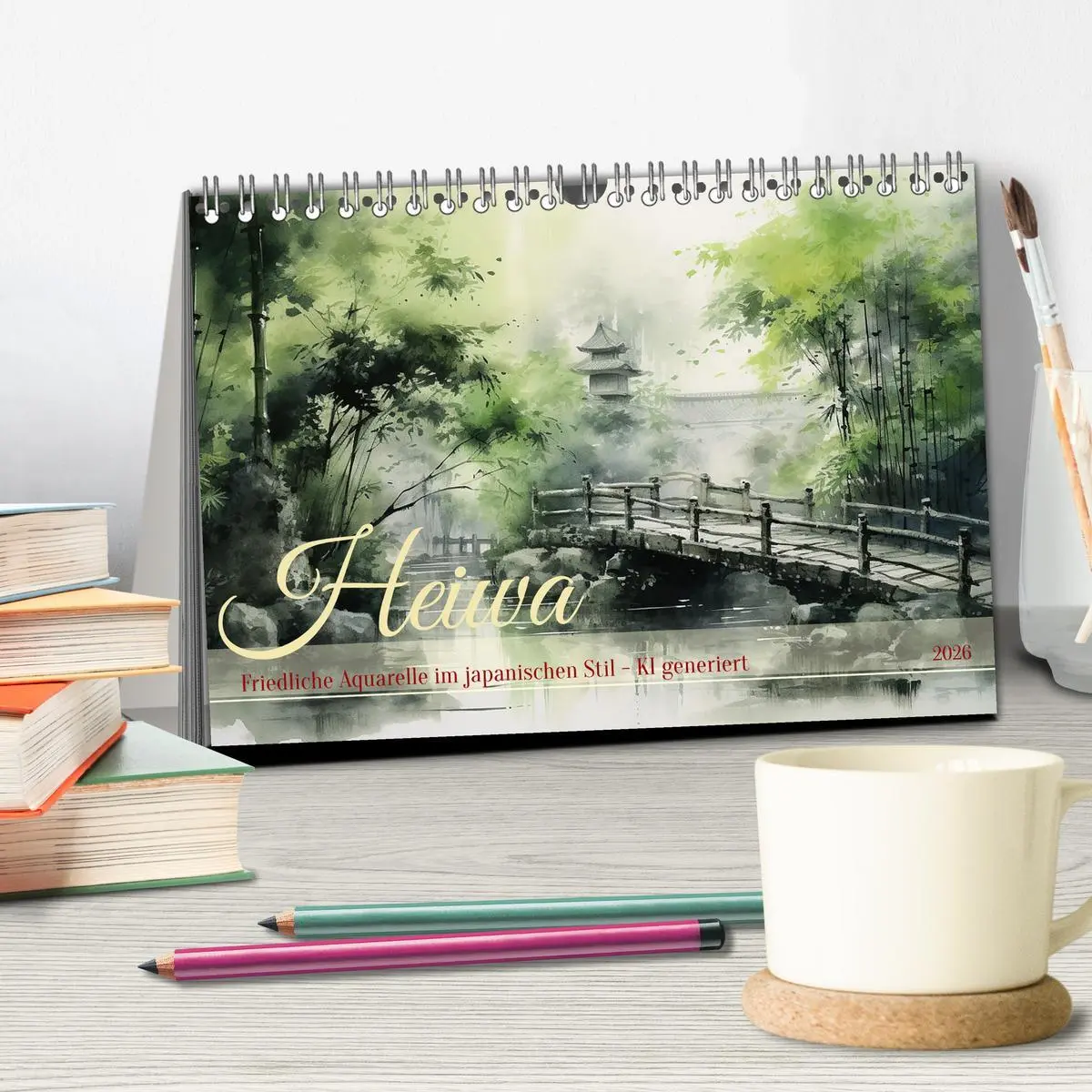 Bild: 9783457283691 | Heiwa - Friedliche Aquarelle im japanischen Stil (Tischkalender...