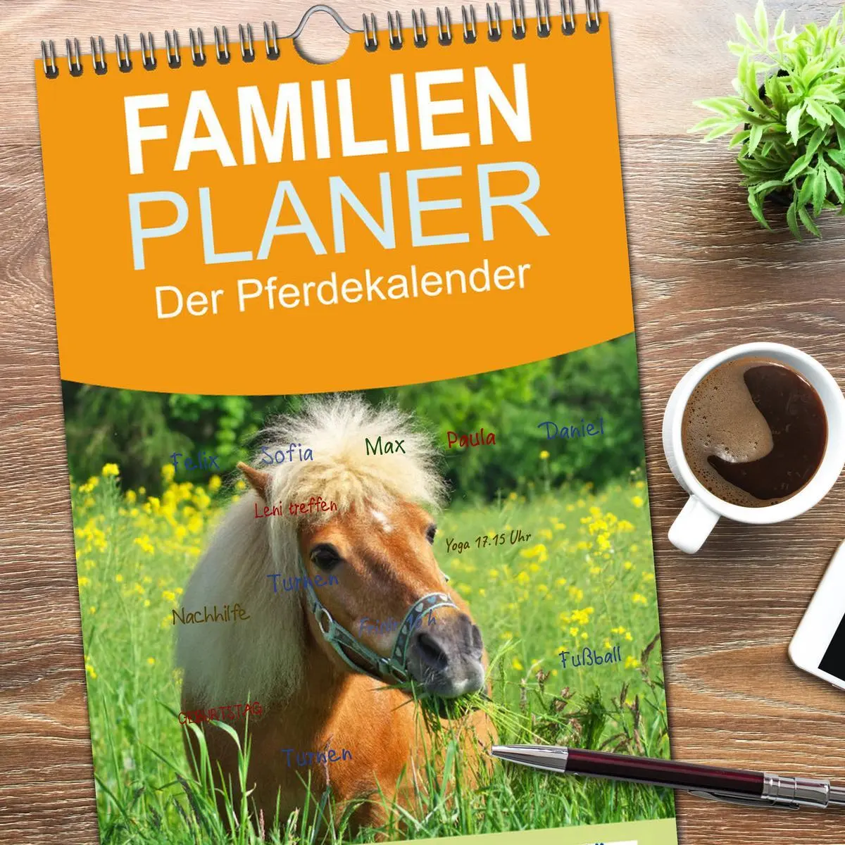 Bild: 9783516513691 | Familienplaner 2026 - Der Pferdekalender mit 5 Spalten...