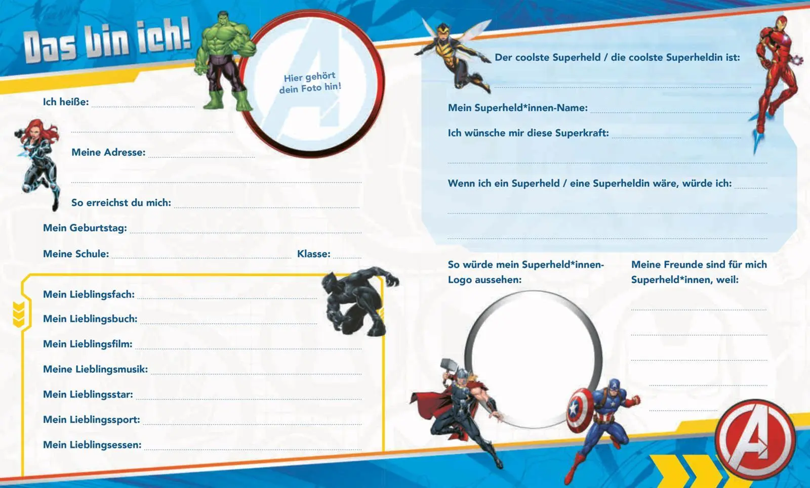 Bild: 9783845123691 | Marvel Avengers: Mein Freundebuch | Buch | MARVEL | 64 S. | Deutsch