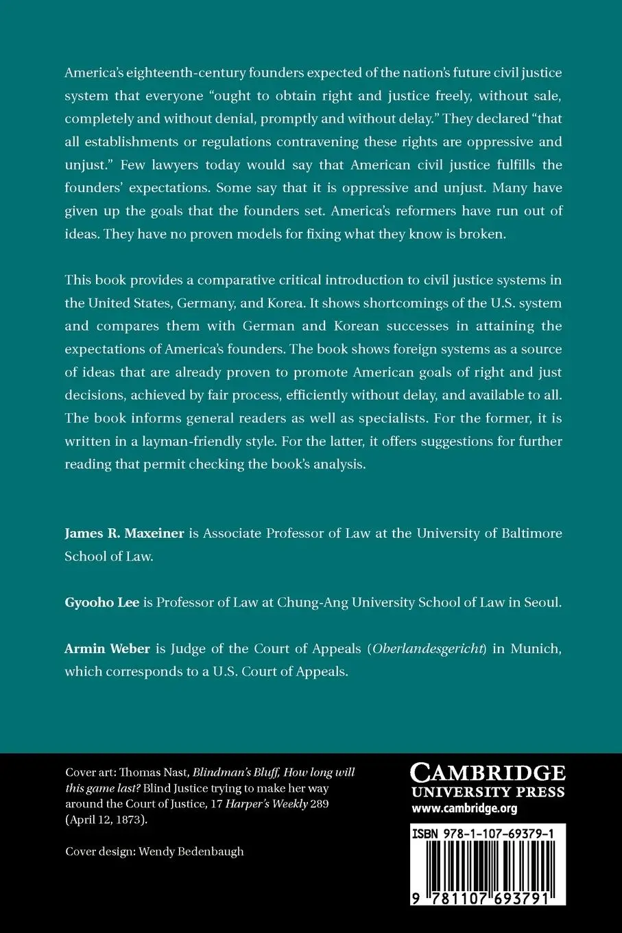 Rückseite: 9781107693791 | Failures of American Civil Justice in International Perspective | Buch