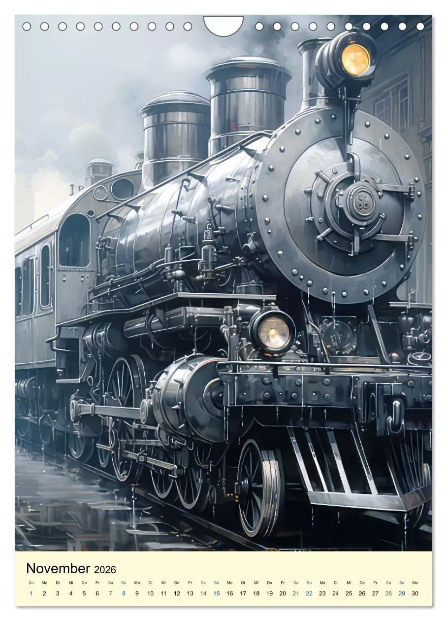 Bild: 9783516293791 | Steampunk Lokomotiven (Wandkalender 2026 DIN A4 hoch), CALVENDO...