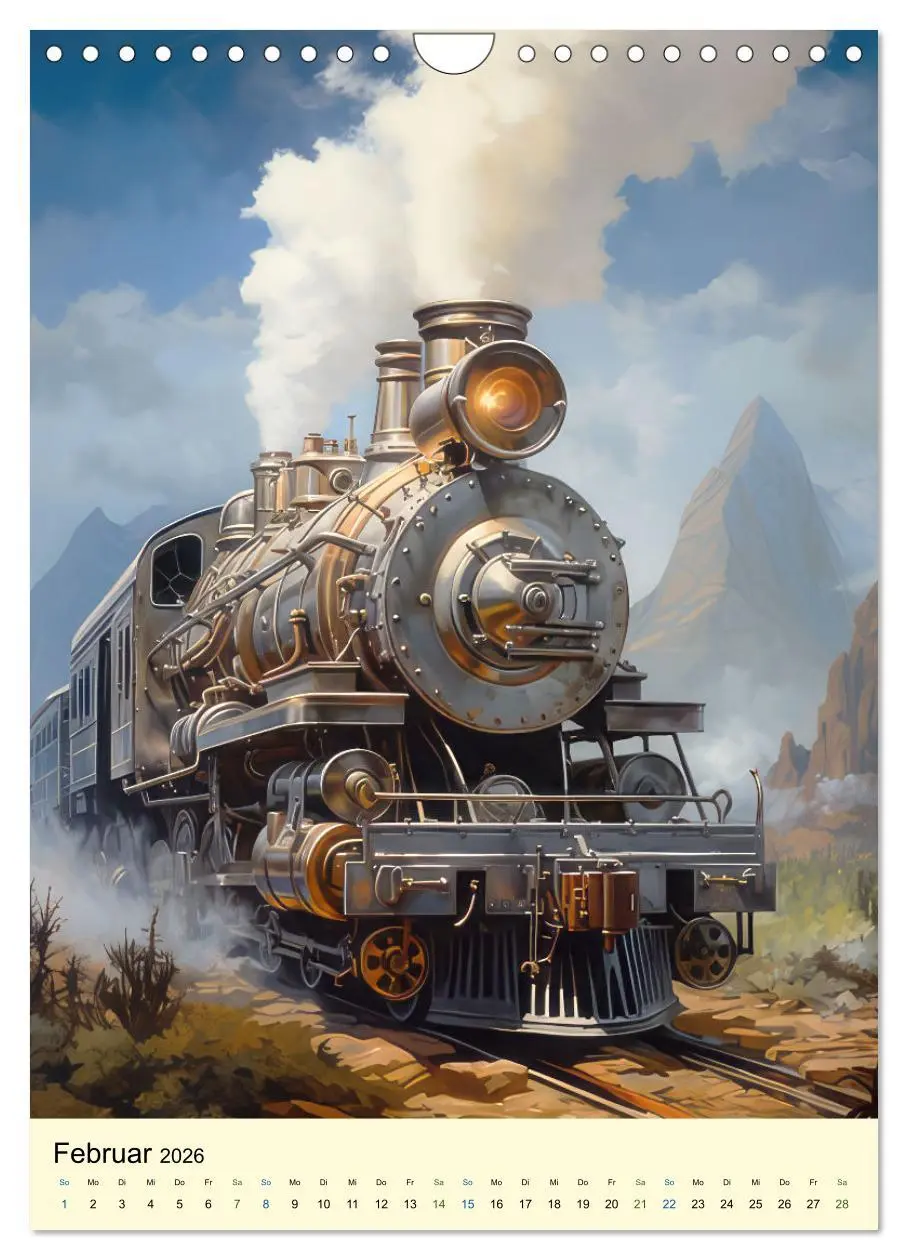 Bild: 9783516293791 | Steampunk Lokomotiven (Wandkalender 2026 DIN A4 hoch), CALVENDO...