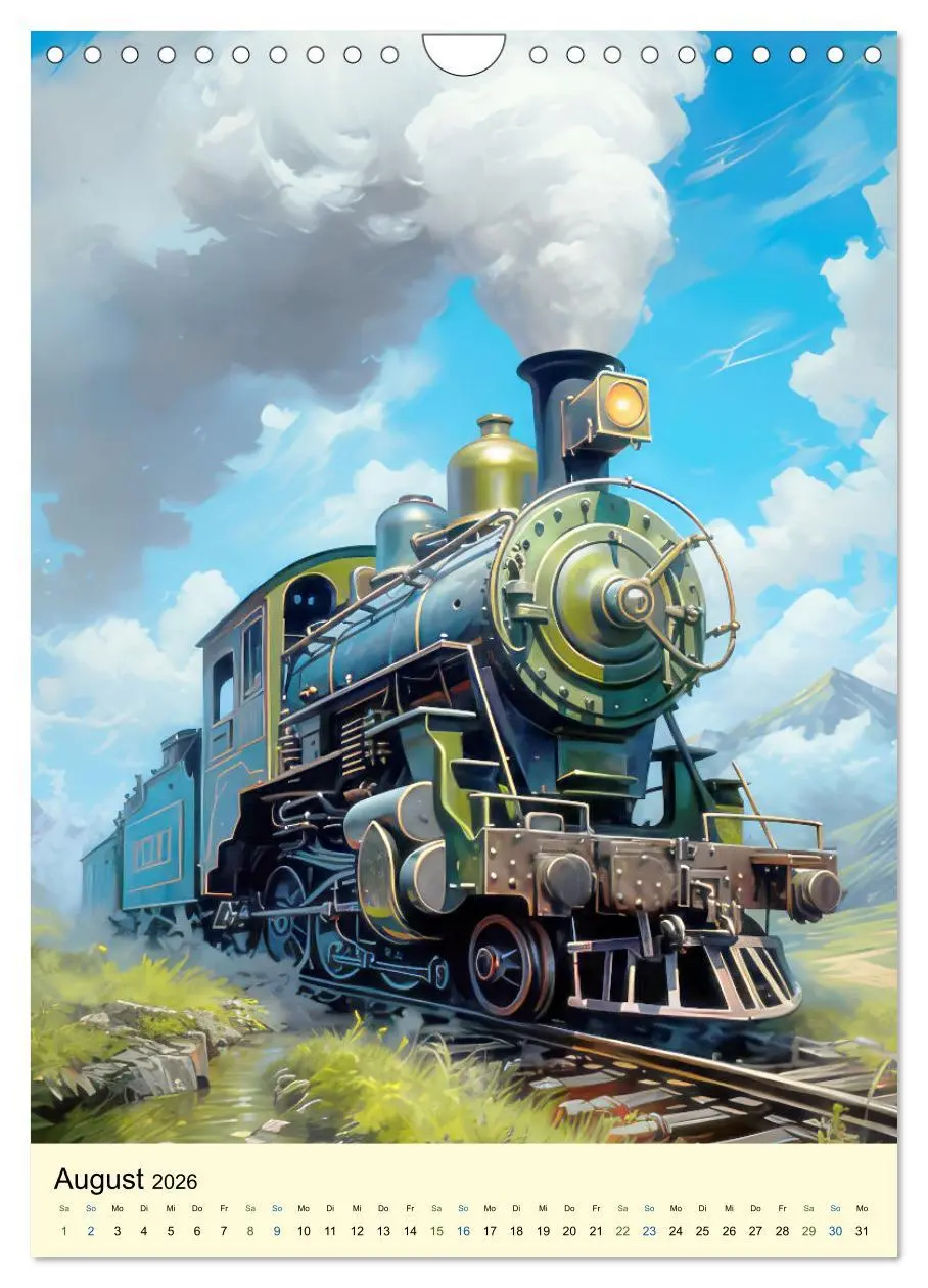 Bild: 9783516293791 | Steampunk Lokomotiven (Wandkalender 2026 DIN A4 hoch), CALVENDO...
