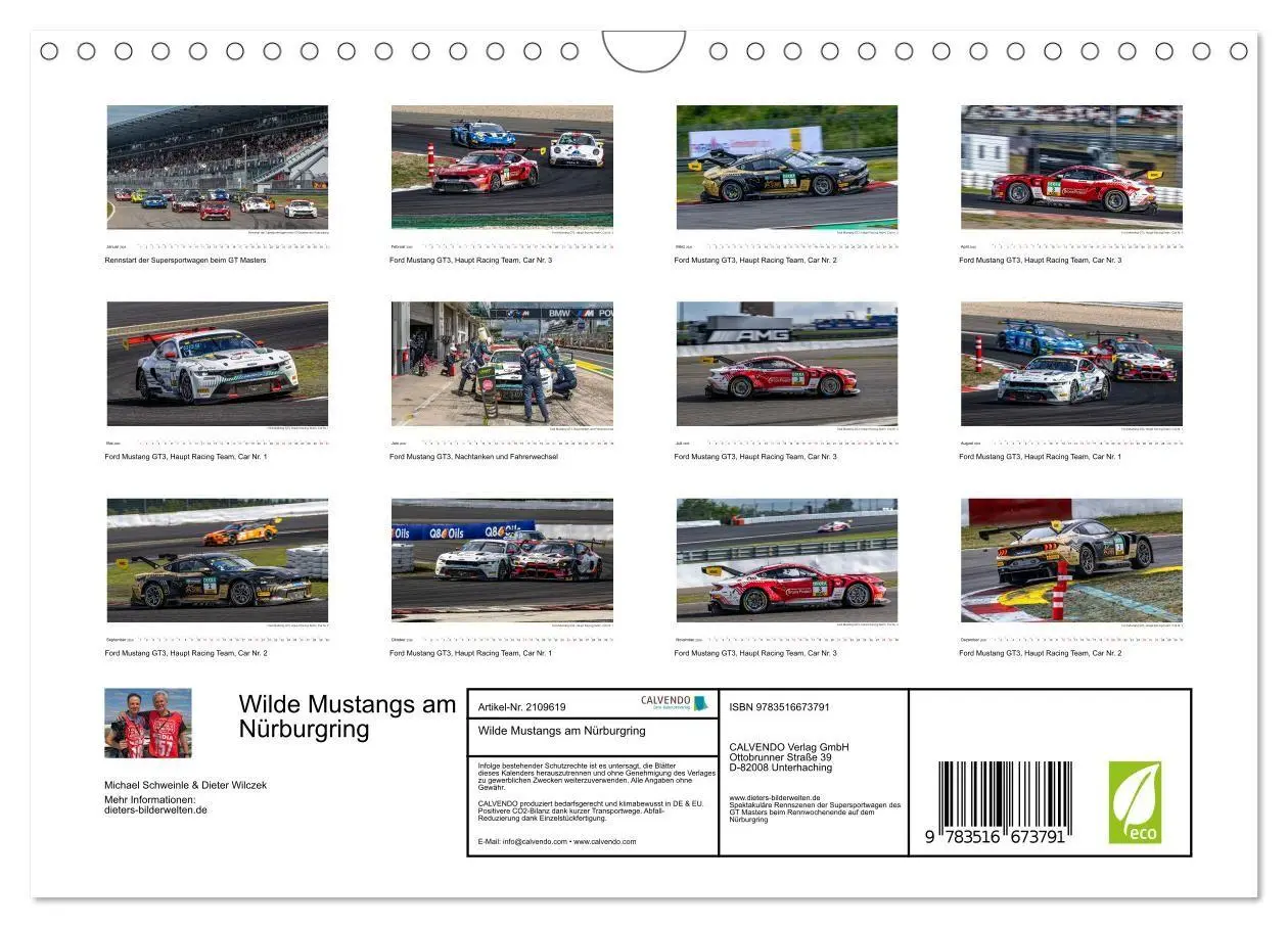 Bild: 9783516673791 | Wilde Mustangs am Nürburgring (Wandkalender 2026 DIN A4 quer),...