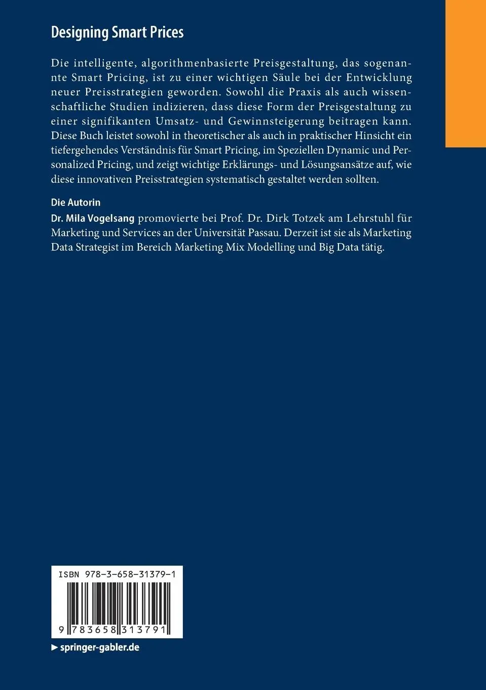 Rückseite: 9783658313791 | Designing Smart Prices | Mila Vogelsang | Taschenbuch | Paperback