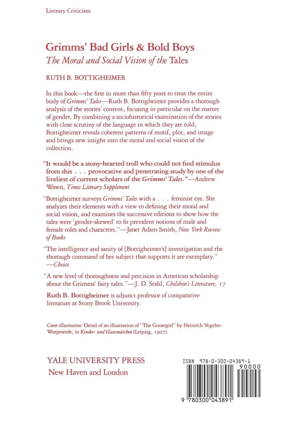 Rückseite: 9780300043891 | Grimms Bad Girls and Bold Boys | Ruth B. Bottigheimer (u. a.) | Buch