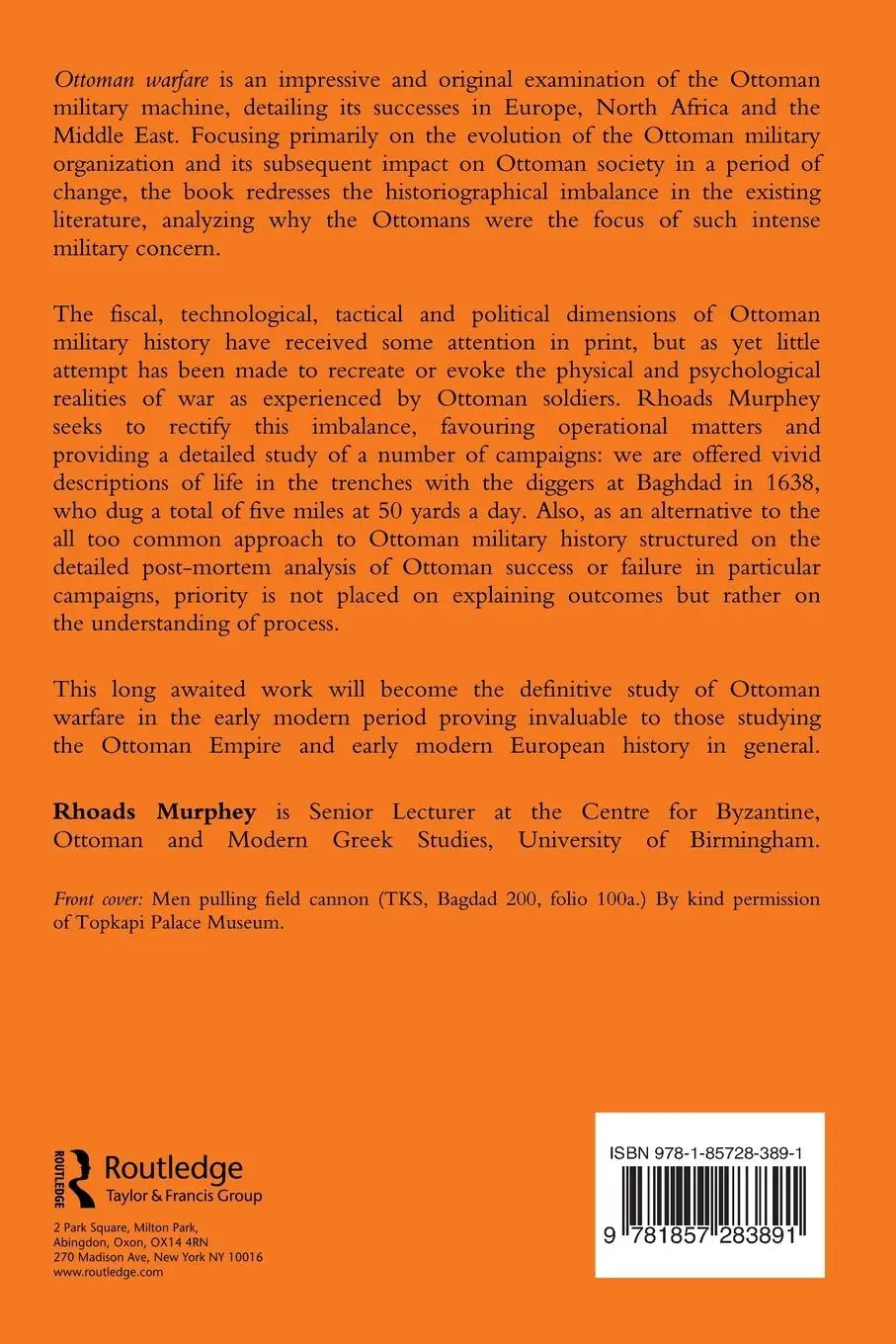Rückseite: 9781857283891 | Ottoman Warfare, 1500-1700 | Rhoads Murphey | Taschenbuch | Englisch