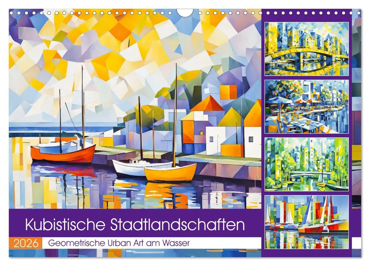 Cover: 9783457263891 | Kubistische Stadtlandschaften - Geometrische Urban Art am Wasser...