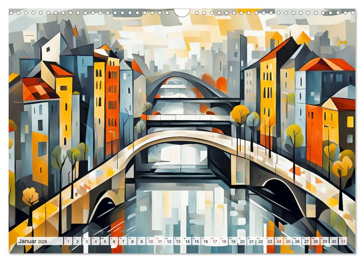 Bild: 9783457263891 | Kubistische Stadtlandschaften - Geometrische Urban Art am Wasser...