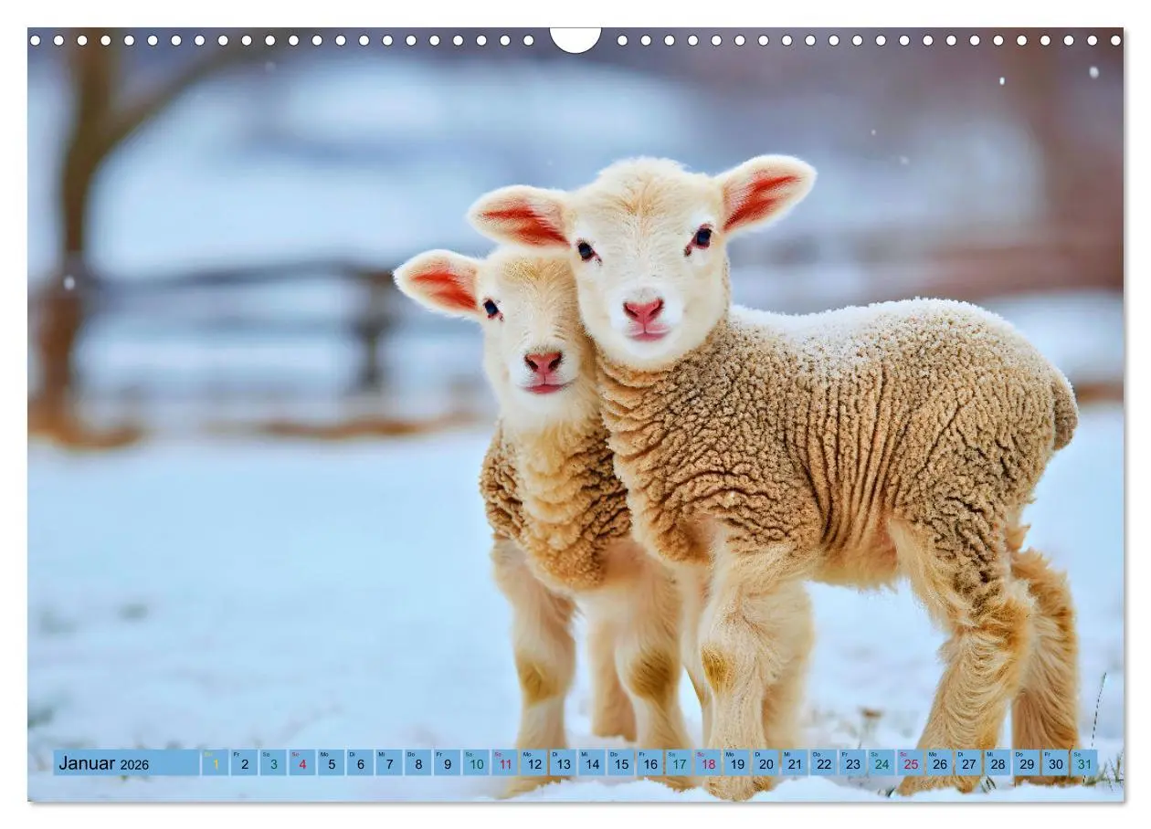 Bild: 9783457403891 | Tierkinder auf dem Land (Wandkalender 2026 DIN A3 quer), CALVENDO...