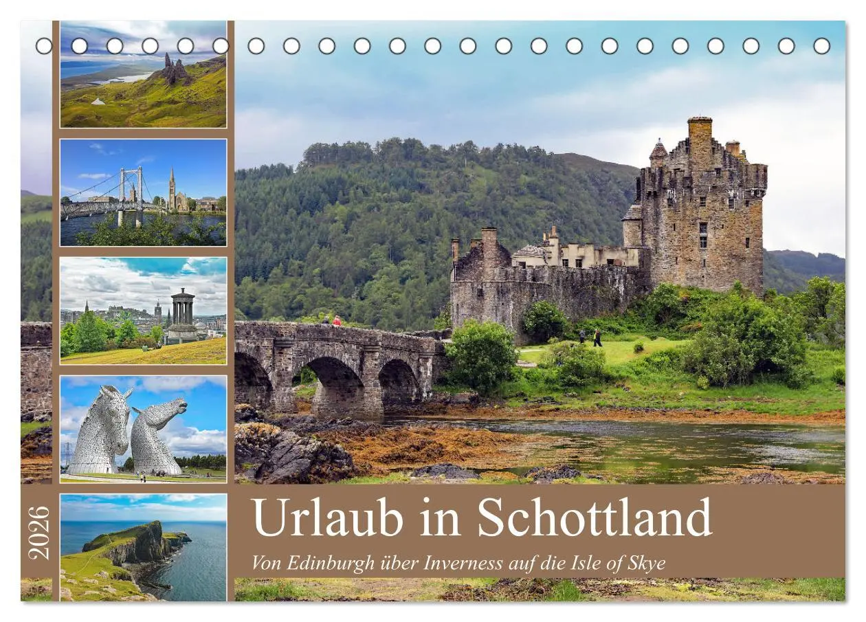 Cover: 9783457573891 | Urlaub in Schottland (Tischkalender 2026 DIN A5 quer), CALVENDO...