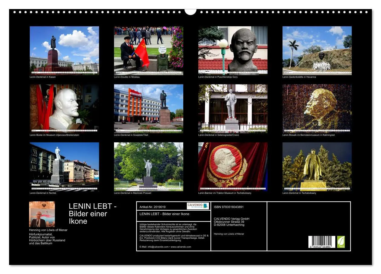 Bild: 9783516043891 | LENIN LEBT - Bilder einer Ikone (Wandkalender 2026 DIN A2 quer),...