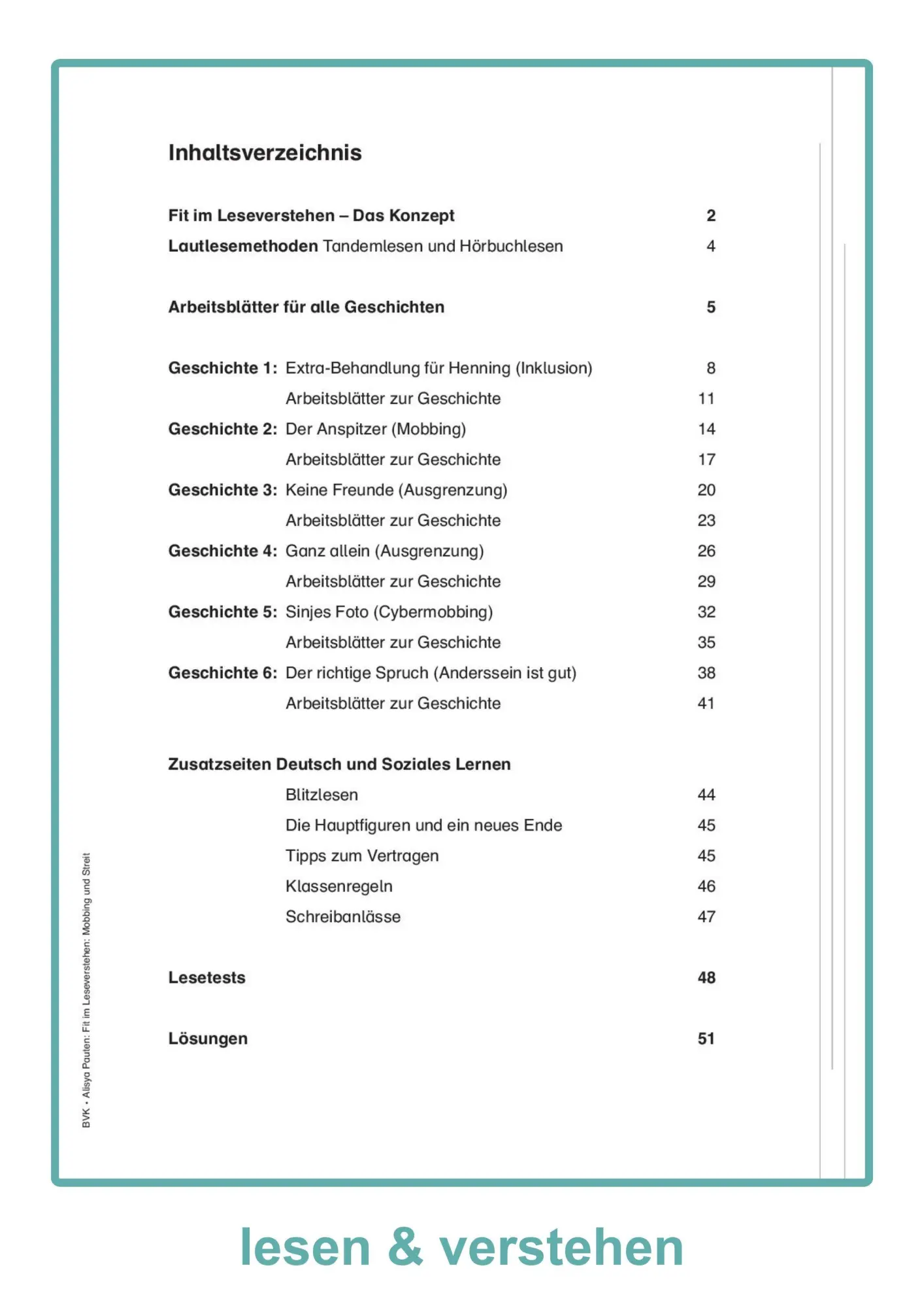 Bild: 9783965203891 | Fit im Leseverstehen - Mobbing und Streit | Alisya Pauten | Broschüre