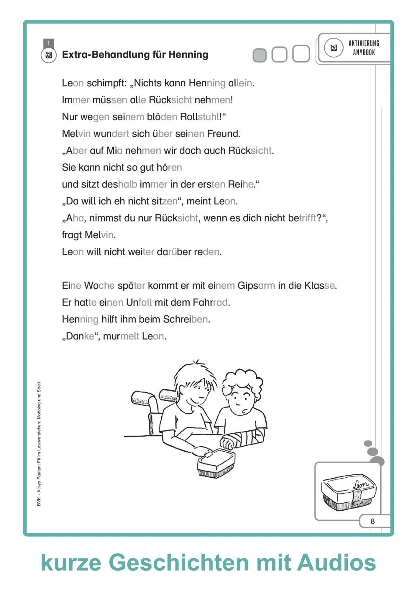 Bild: 9783965203891 | Fit im Leseverstehen - Mobbing und Streit | Alisya Pauten | Broschüre