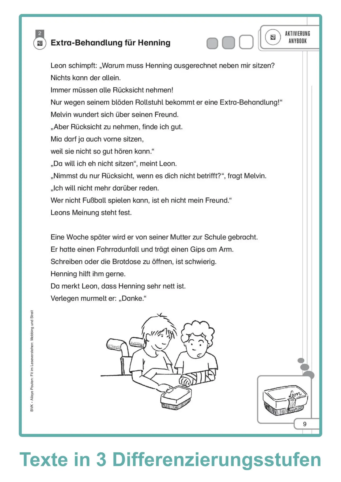 Bild: 9783965203891 | Fit im Leseverstehen - Mobbing und Streit | Alisya Pauten | Broschüre