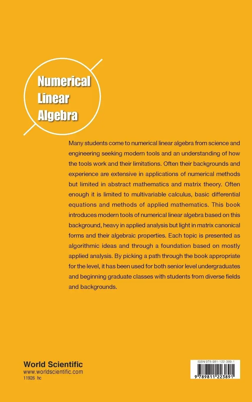Rückseite: 9789811223891 | NUMERICAL LINEAR ALGEBRA | William Layton &amp; Myron Sussman | Buch