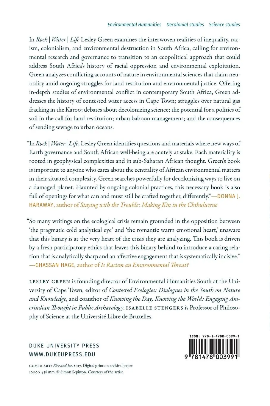 Rückseite: 9781478003991 | Rock Water Life | Ecology and Humanities for a Decolonial South Africa
