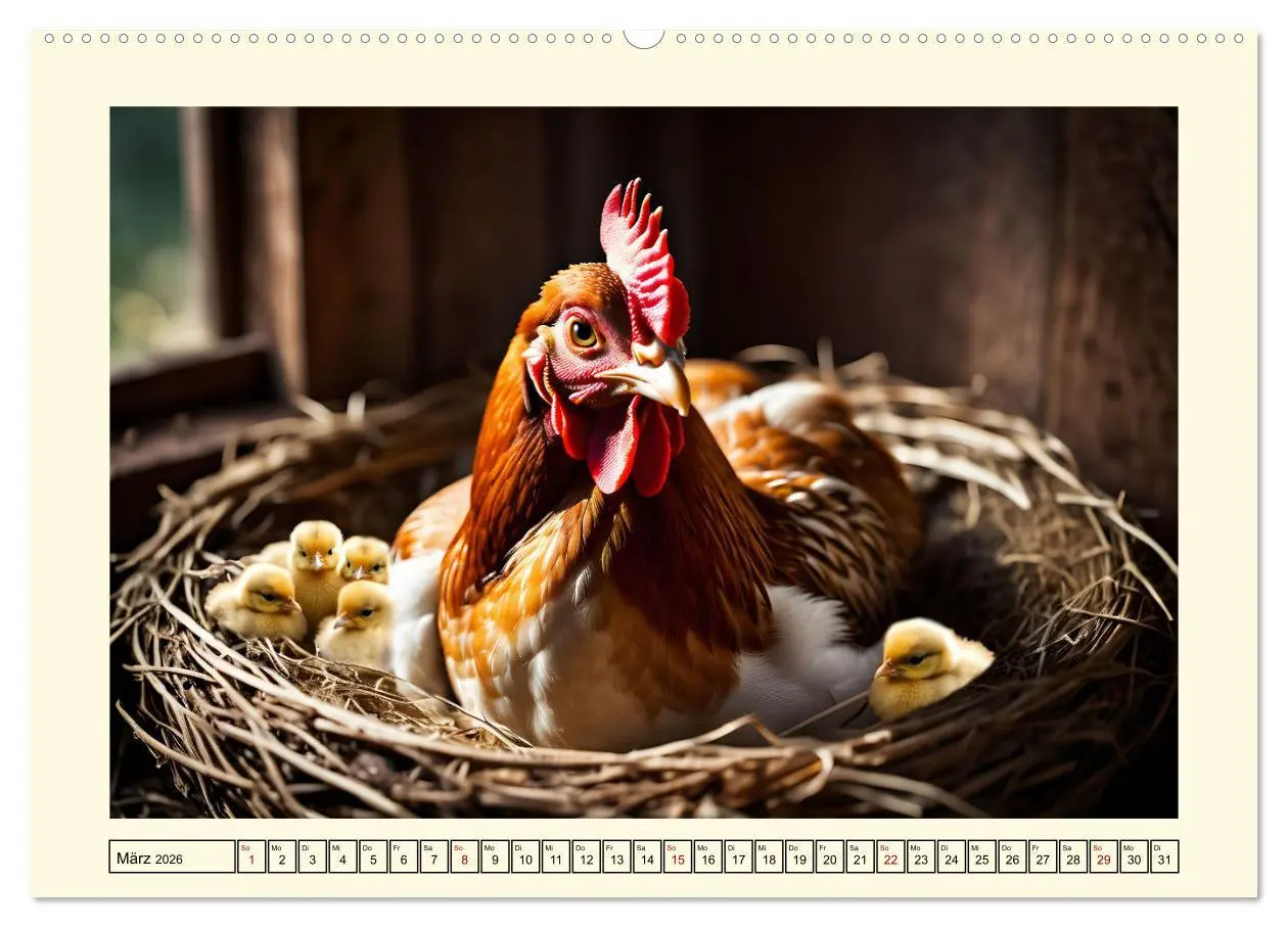 Bild: 9783457253991 | Glückliches Geflügel (hochwertiger Premium Wandkalender 2026 DIN A2...