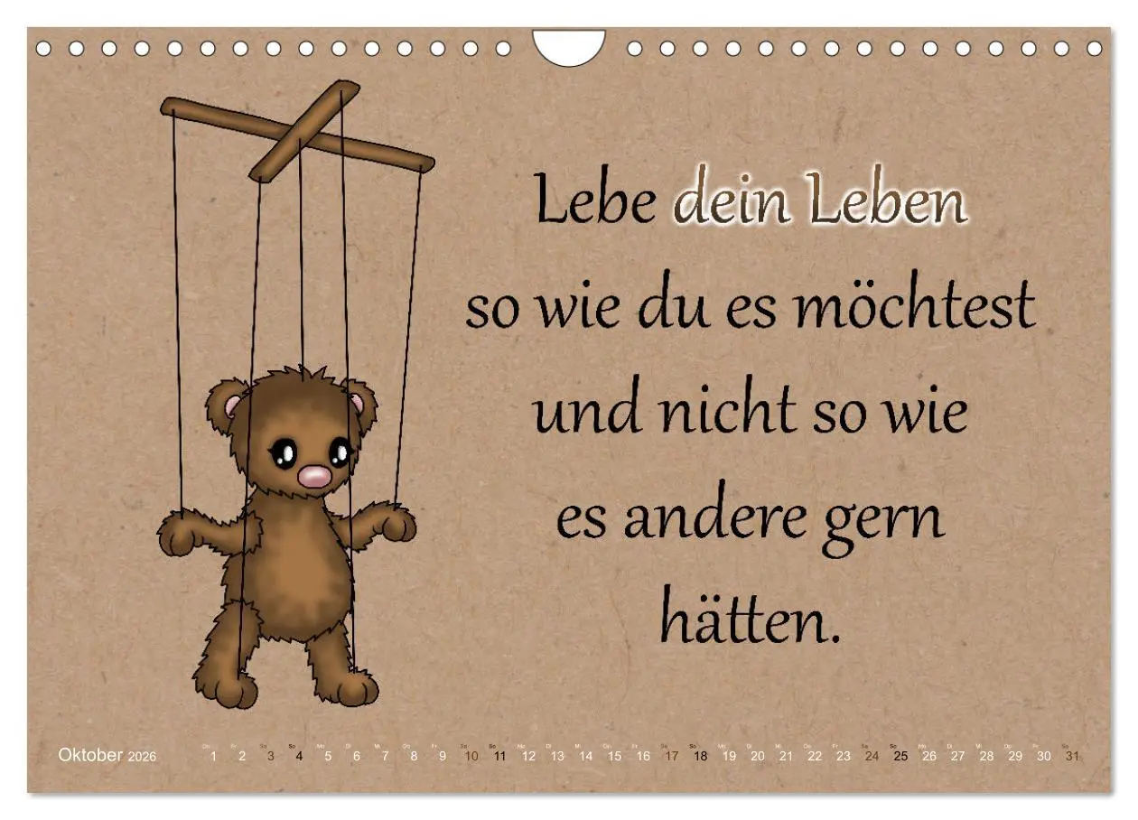 Bild: 9783457633991 | Motiviert durchs Leben (Wandkalender 2026 DIN A4 quer), CALVENDO...
