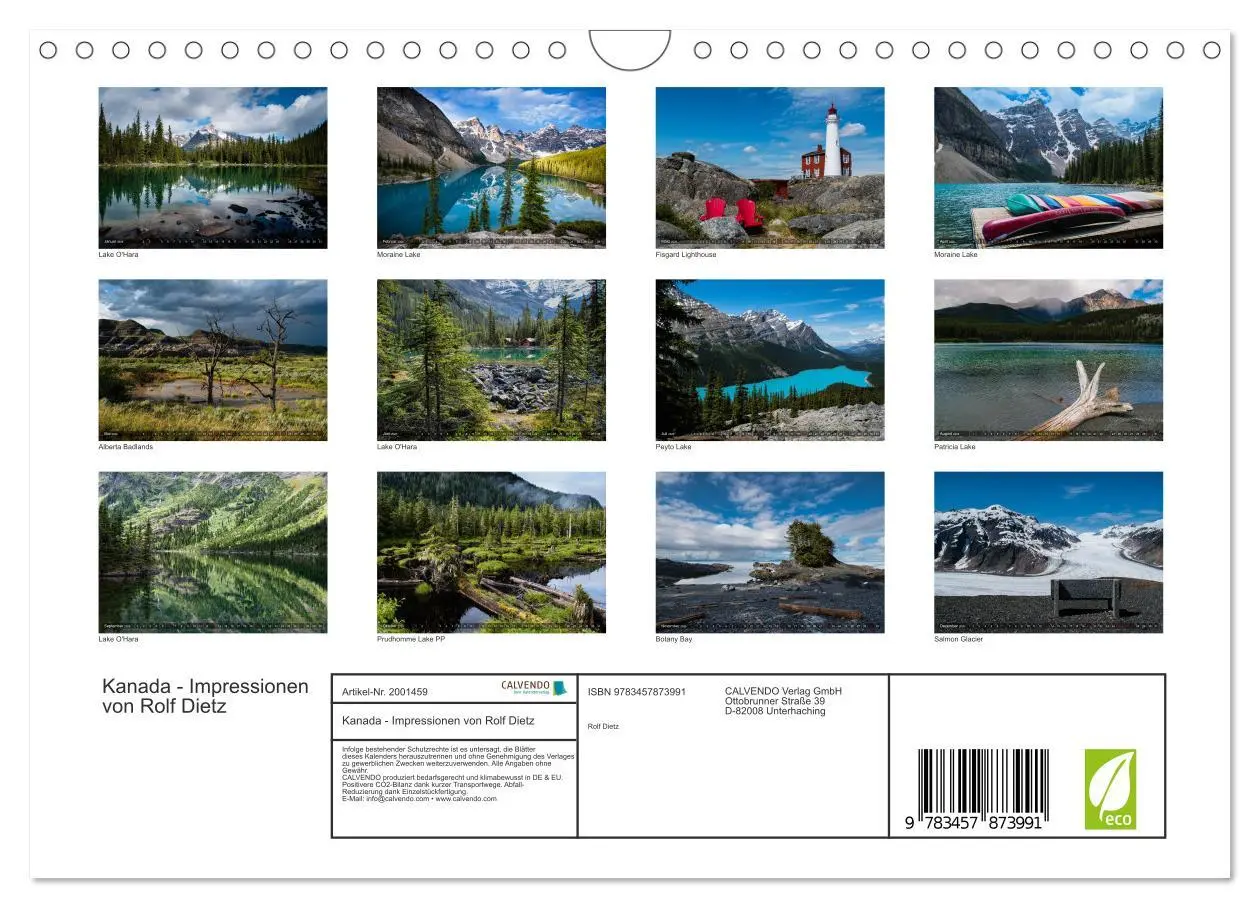 Bild: 9783457873991 | Kanada - Impressionen von Rolf Dietz (Wandkalender 2026 DIN A4...