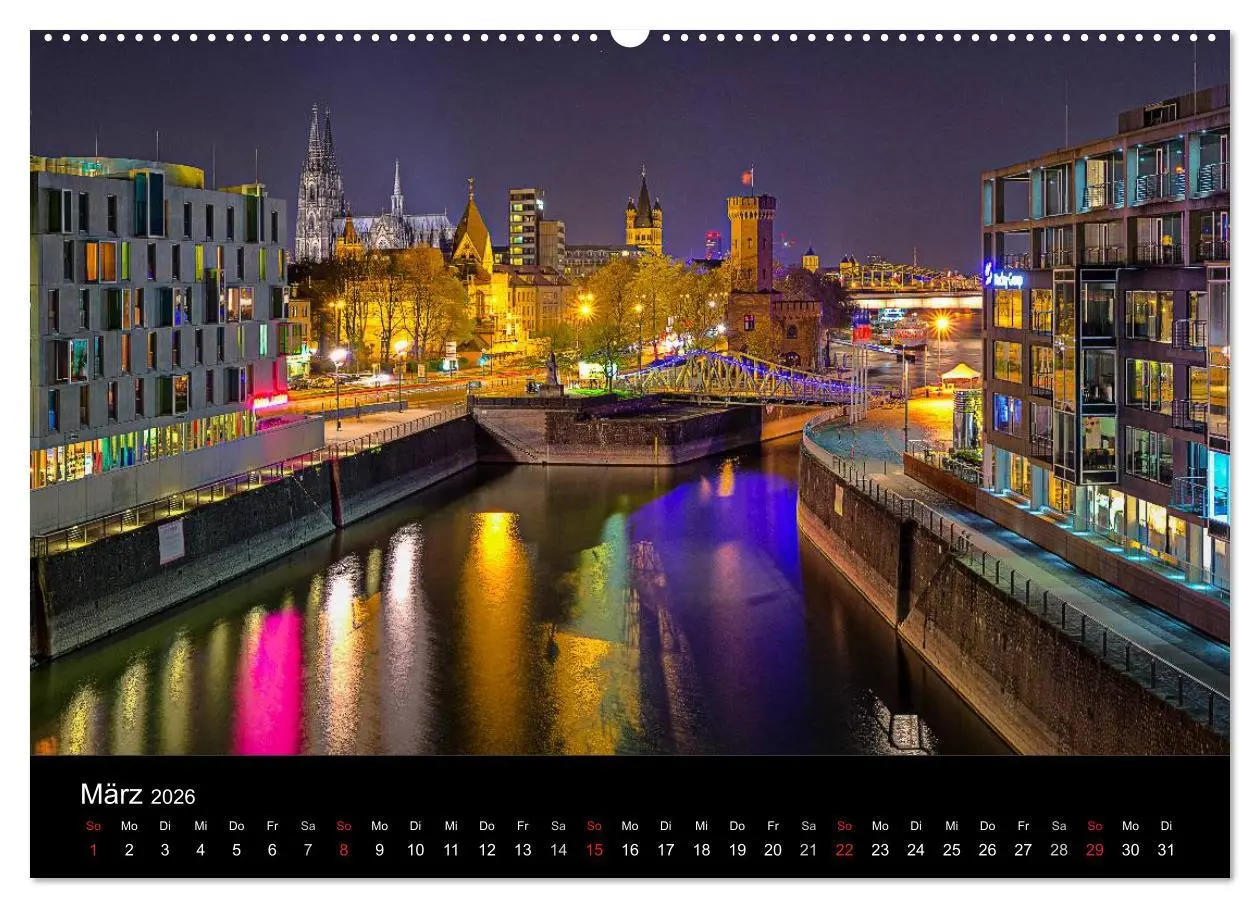 Bild: 9783516033991 | Köln Impressionen bei Nacht (Wandkalender 2026 DIN A2 quer),...