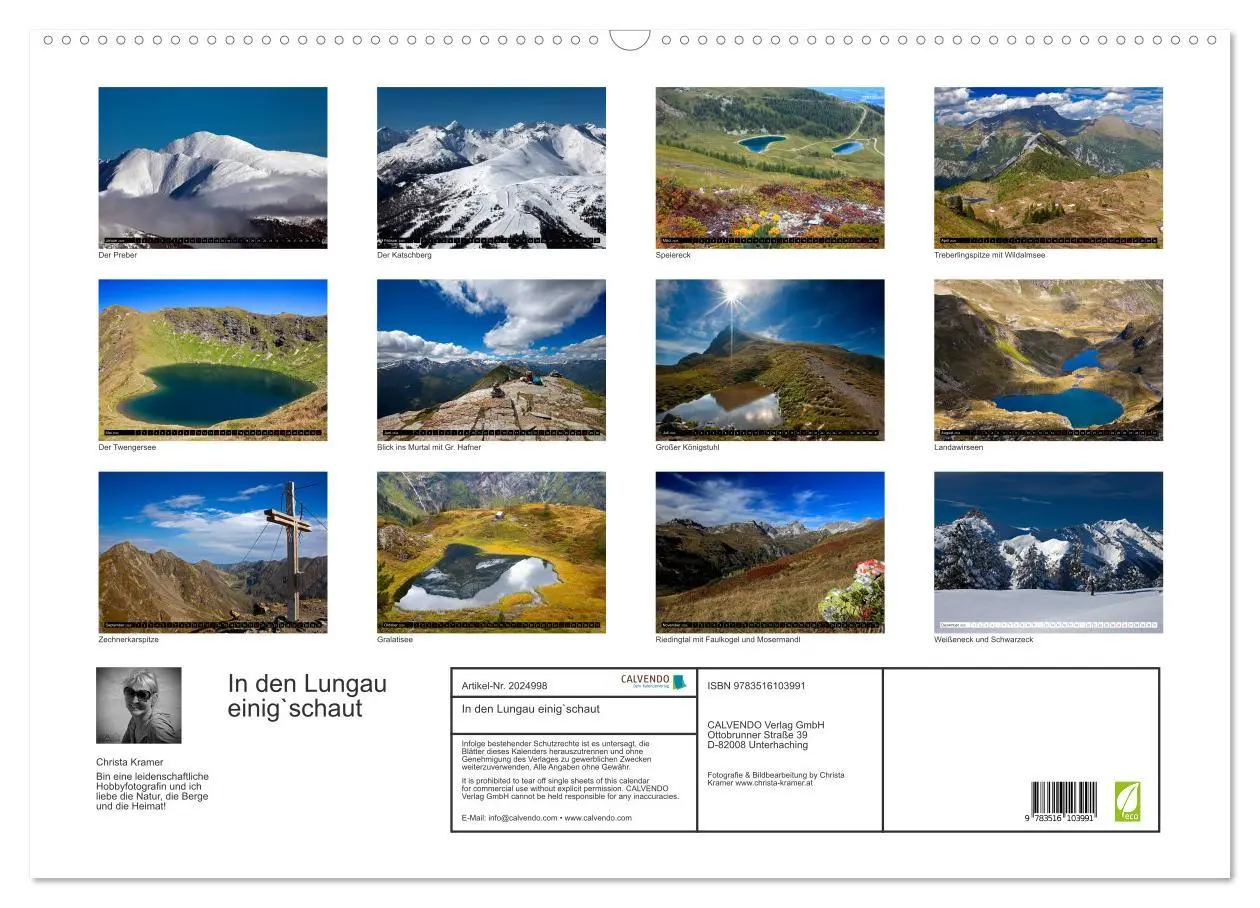 Bild: 9783516103991 | In den Lungau einig`schaut (Wandkalender 2026 DIN A2 quer),...