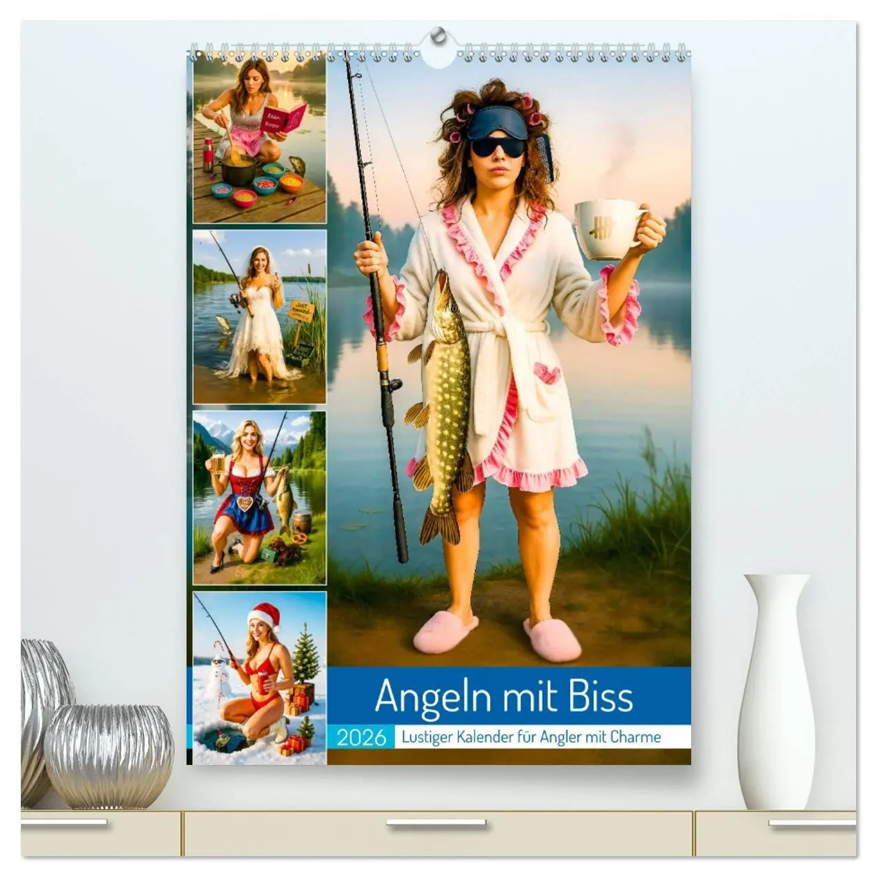 Cover: 9783516413991 | Angeln mit Biss - Lustiger Kalender für Angler mit Charme...