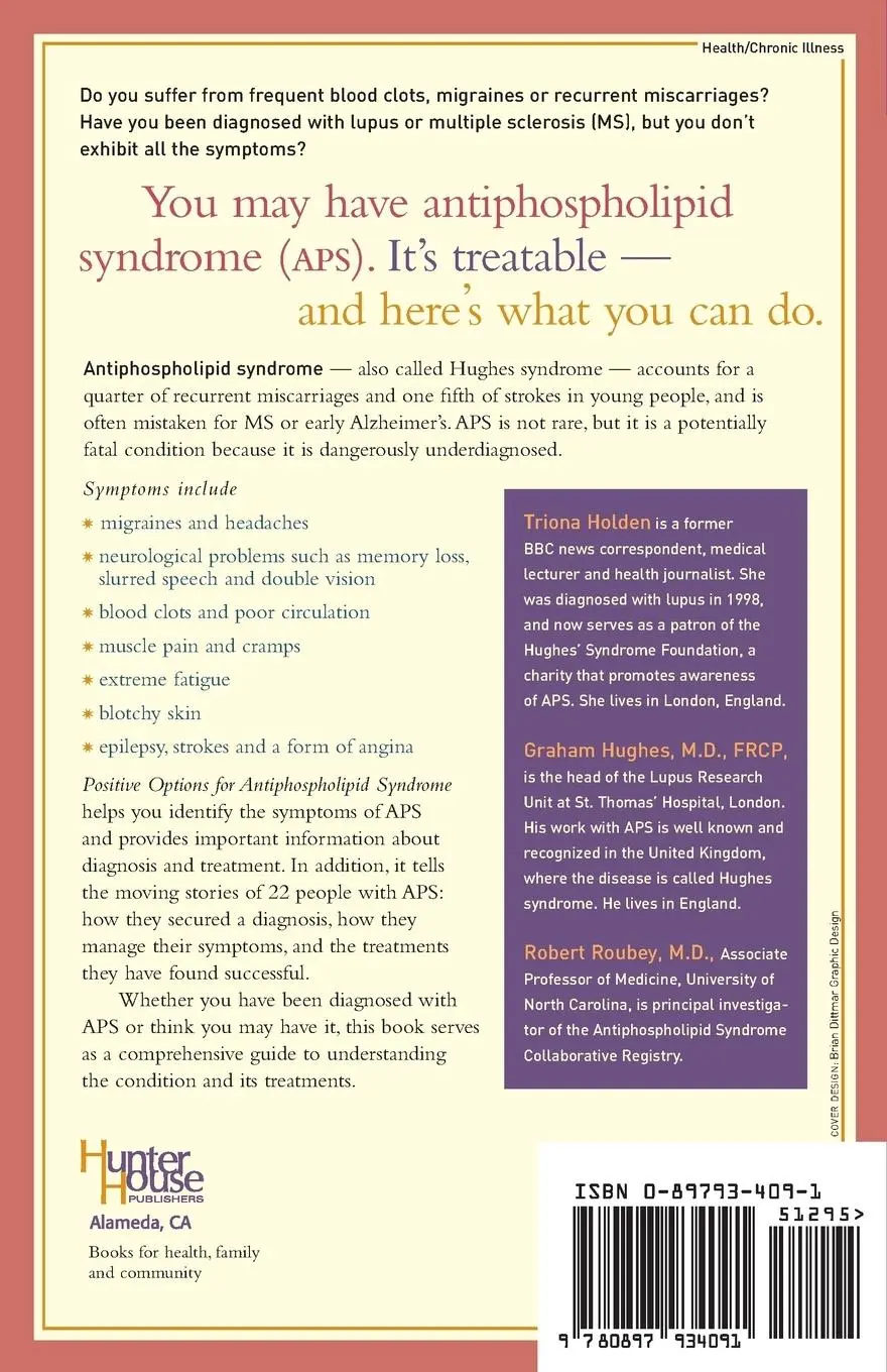 Rückseite: 9780897934091 | Positive Options for Antiphospholipid Syndrome (Aps) | Triona Holden