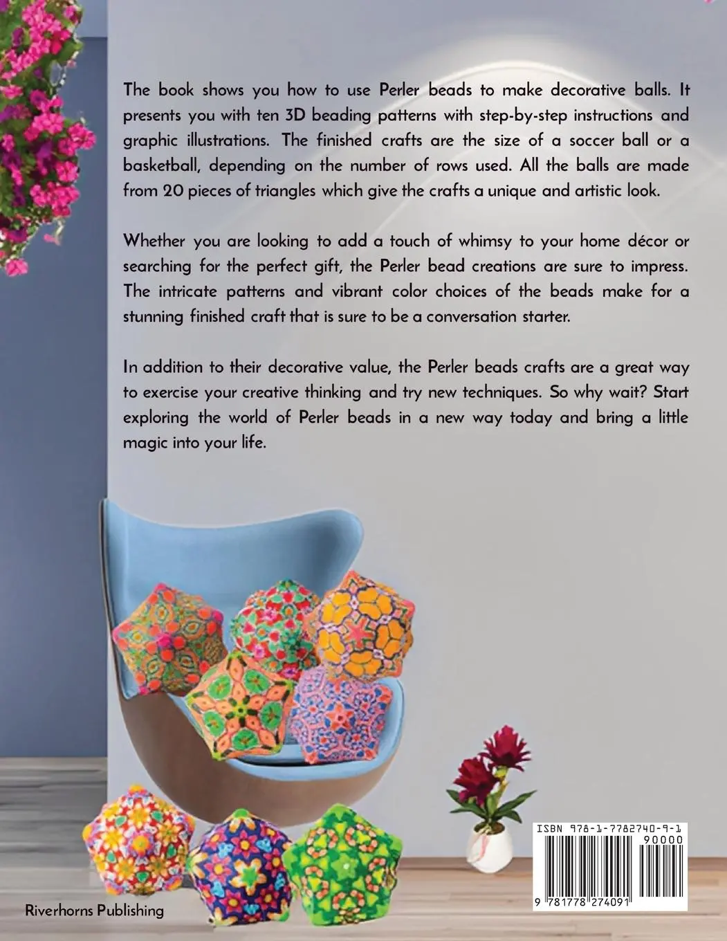 Rückseite: 9781778274091 | 3D Beading Patterns | Collection of 20-faced Ball Projects | Days