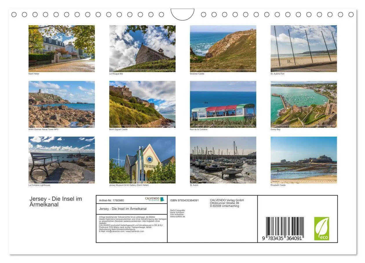 Bild: 9783435364091 | Jersey - Die Insel im Ärmelkanal (Wandkalender 2025 DIN A4 quer),...
