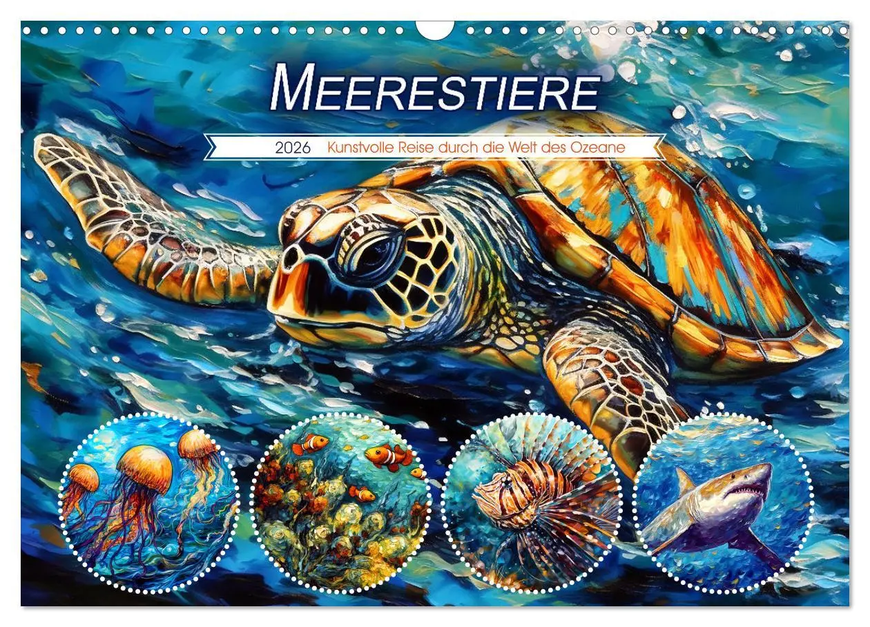 Cover: 9783457524091 | Meerestiere - Kunstvolle Reise durch die Welt der Ozeane...
