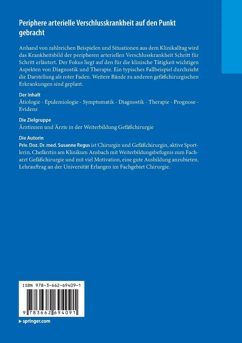 Rückseite: 9783662694091 | Periphere arterielle Verschlusskrankheit auf den Punkt gebracht | Buch