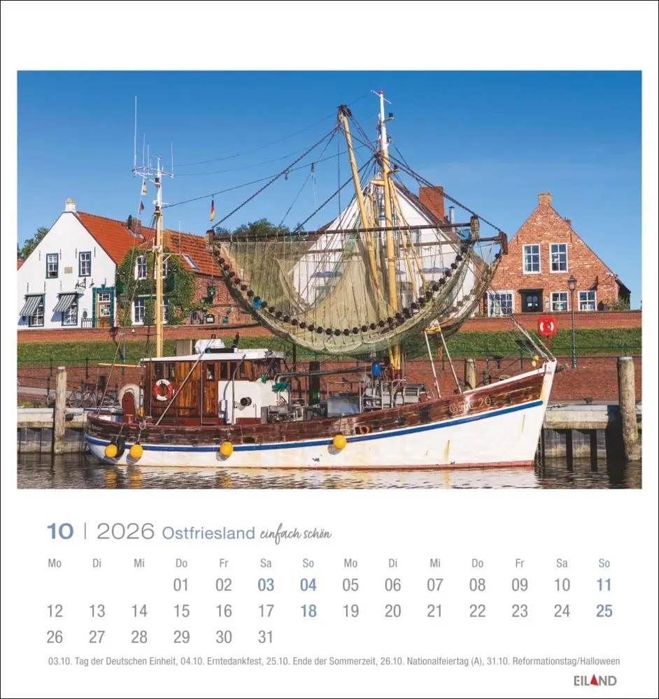 Bild: 9783964024091 | Ostfriesland Postkartenkalender 2026 - einfach schön | Kalender | 2026