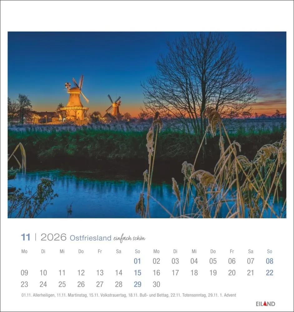 Bild: 9783964024091 | Ostfriesland Postkartenkalender 2026 - einfach schön | Kalender | 2026