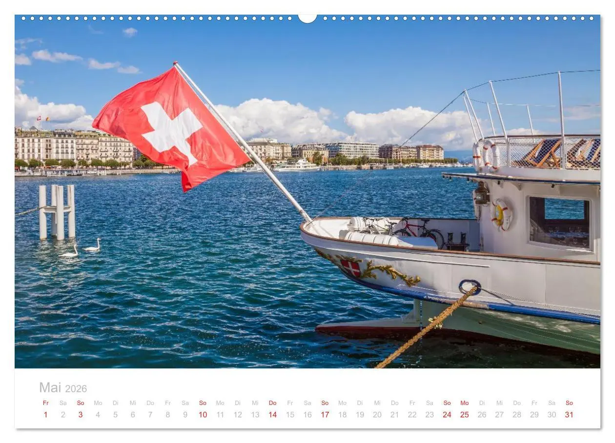 Bild: 9783516084191 | GENFER SEE Das Schweizer Ufer (hochwertiger Premium Wandkalender...