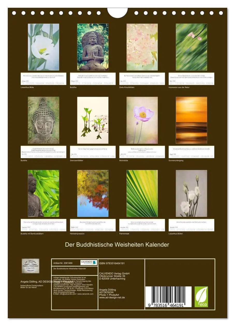 Bild: 9783516464191 | Der Buddhistische Weisheiten Kalender (Wandkalender 2026 DIN A4...