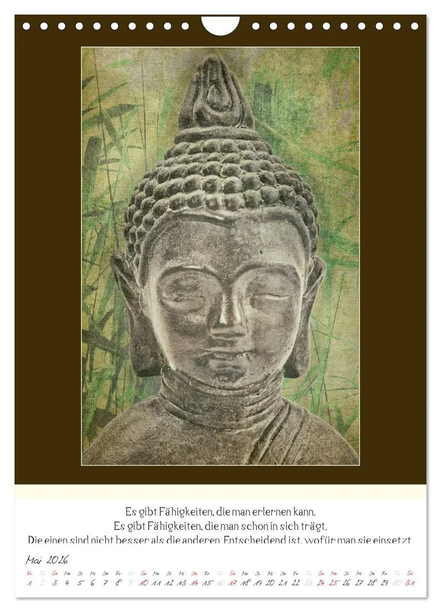 Bild: 9783516464191 | Der Buddhistische Weisheiten Kalender (Wandkalender 2026 DIN A4...