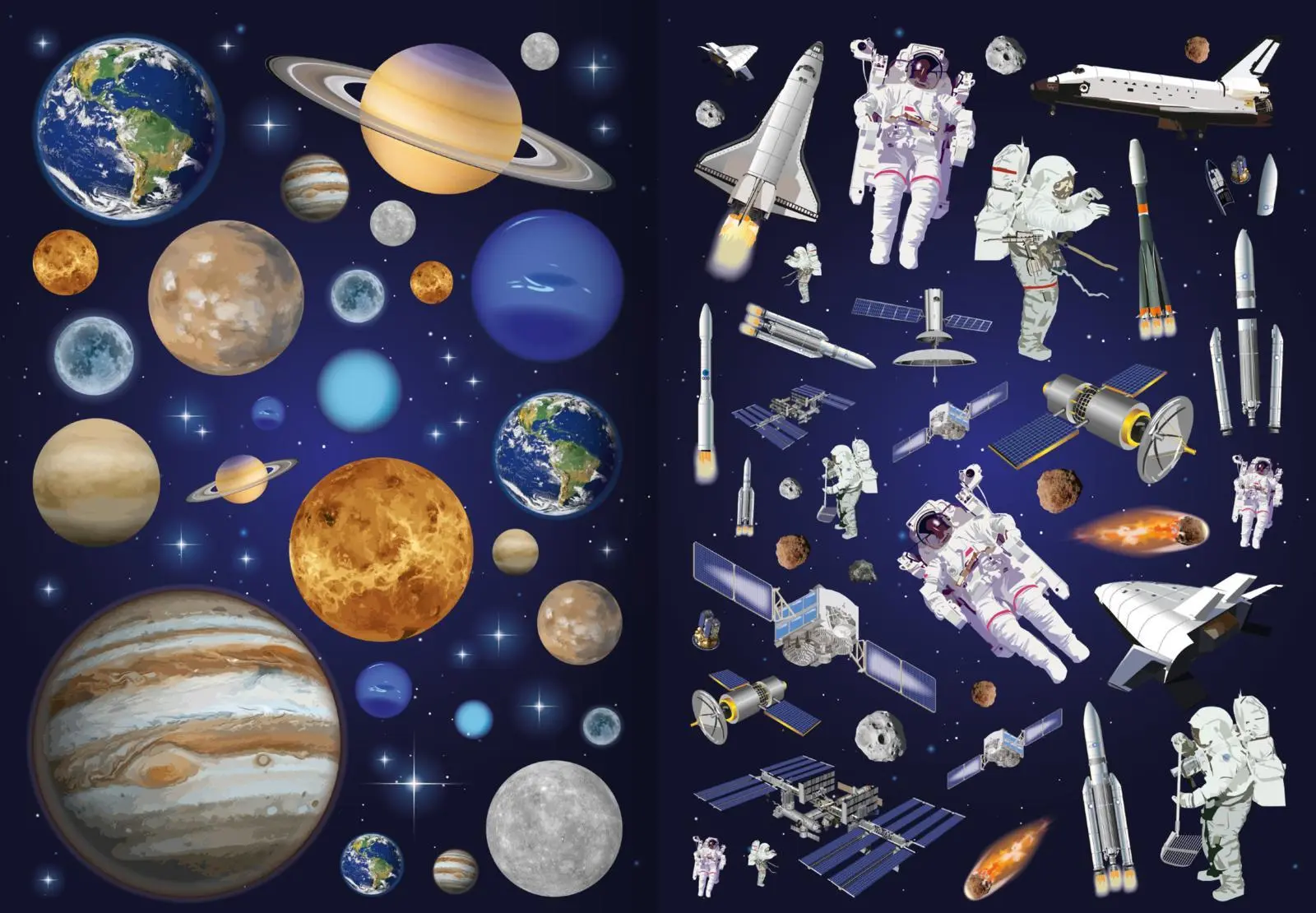 Bild: 9783845834191 | Meine Sticker - Mond und Weltraum | Über 300 Sticker | Ingrid Bräuer